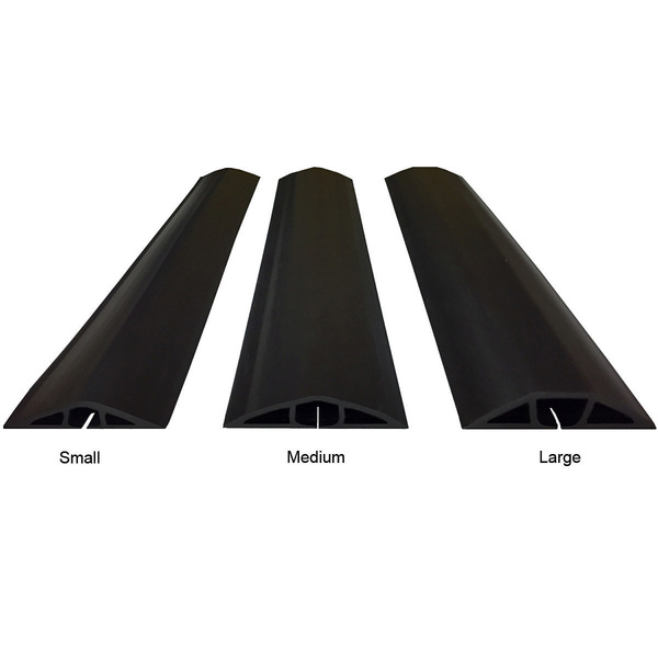 Electriduct Large Plastic Cord Cover- 15FT- Black CC-PL-LG-15-BK